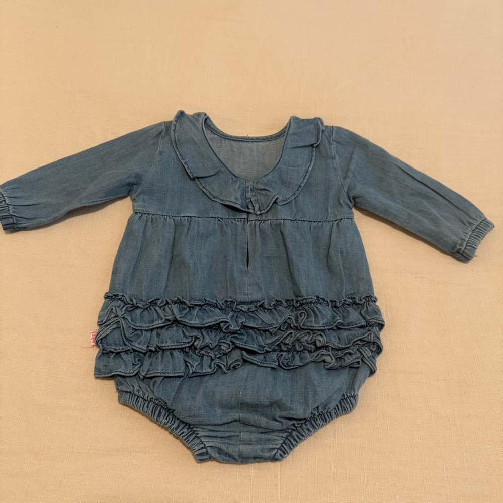 Ruffle Butts Long Sleeve Flutter Bubble Romper